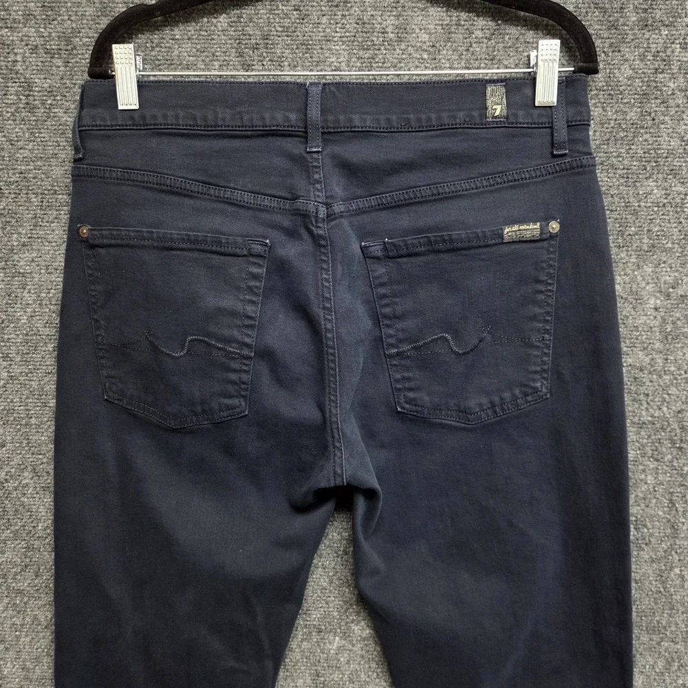 7 For All Mankind Slimmy Jeans Men 32x29 Navy Blue Luxe Performance Denim Casual
